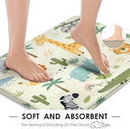 Britimes Bathroom Sets with Shower Curtain and Rugs Set of 4 Safari Animals - Image 4