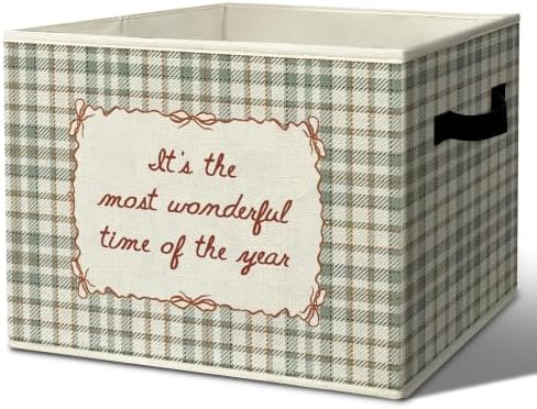 Vintage Christmas Holiday Storage Bins Box by Unknown