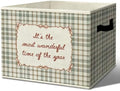 Vintage Christmas Holiday Storage Bins Box by Unknown