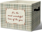 Vintage Christmas Holiday Storage Bins Box by Unknown