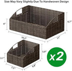 Pantry Baskets for Organizing, Wicker Basket Shelf Storage - Image 7