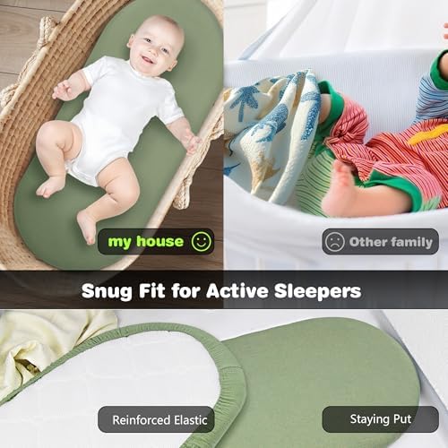 Baby Bassinet Sheets Boy Cotton 3 Pack - Image 6