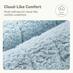 GRANNY SAYS Baby Blue Bathroom Rug 16" x 24", Non-Slip Microfiber Bath Mat - Image 3