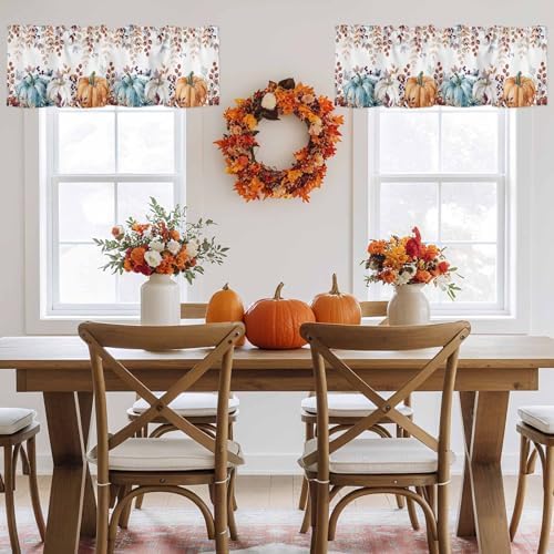 Fall Thanksgiving Kitchen Curtains Valances - Image 4