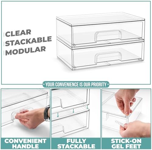 Sorbus Stackable Storage Drawers - Image 5