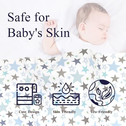 Receiving Blanket for Baby – 4 Pack – 30 inch x 30 inch – 100% Flannel Cotton - Image 6