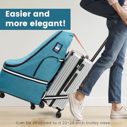 RUCYEN Rolling Car Seat Travel Bag, Padded Carseat Travel Backpack - Image 2
