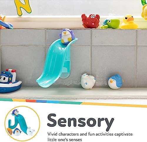 Nuby Penguin Slide Bath Toy Play Set - Image 2