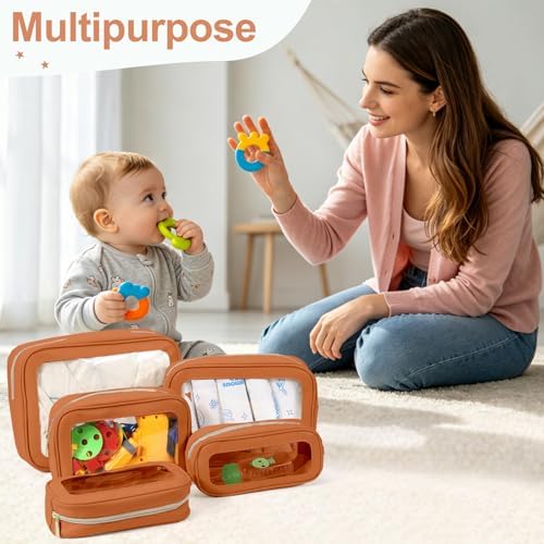YOPCDJ 5PCS Diaper Bag Organizer Pouch, Cosmetic Bag Set, TSA Approved Toiletry - Image 3