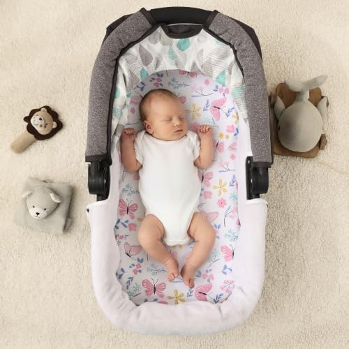PHF 3 Pack Soft Bassinet Sheets, Butterfly Breathable Comfy Cradle Sheets - Image 2