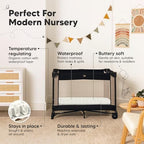 2 Pack and Play Sheets, Waterproof Mini Crib Sheet Fitted 38x26 - Image 5
