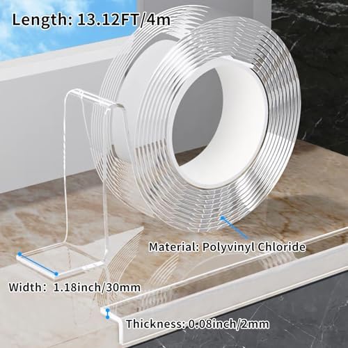 Clear Edge Protector Strip Sharp Edge Wrap Cover Tape, 1.18 in x 13.12 FT - Image 2