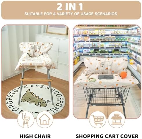 Shopping Cart Cover for Baby 2 in 1 High Chair Covers for Restaurant - Image 4