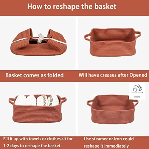 XUANGUO Medium Woven Cotton Rope Storage Basket - Image 7