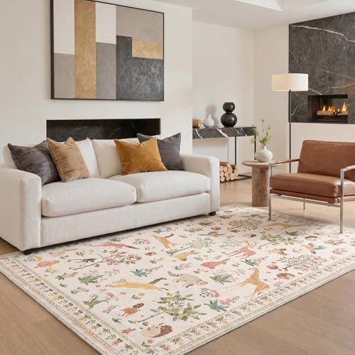 BESBLEE 2X6 Washable Kitchen Runner Rug, Animal Non Slip - Image 4