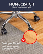 Baroyal Office Chair Mat for Hardwood Floor Under Desk Computer Rolling Chair - Image 2