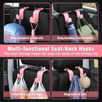 4-Pack Car Headrest Hooks Holds 55lbs Seat Storage Organizer - Image 4