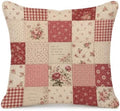 Shabby Chic Rose Patchwork Throw Pillow Cover 18x18 by Unknown