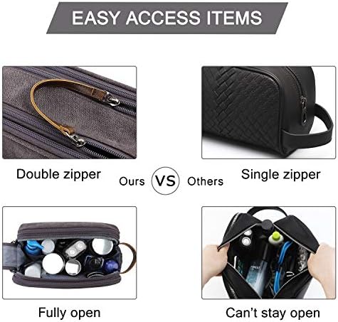 BAGSMART Toiletry Bag for Men, Canvas Travel Toiletry Organizer Dopp Kit - Image 4