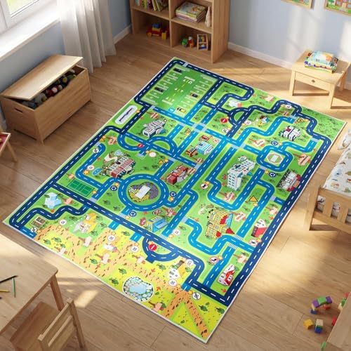 Esup 4'x6' Non-Slip Kids Rugs Safety Carpet Educational Playground Mat - Image 5