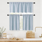 MitoVilla 2 Panels Boho Kitchen Short Curtains, Modern Farmhouse Cafe Curtains - Image 5