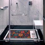 Bathtub Mat Non Slip 26.8x15.1In, Boho Flower Bath Mat - Image 6