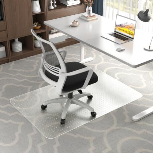Office Chair Mat for Carpet Floors, Sturdy PVC Computer Chair Mats Anti-Slip by SHAREWIN