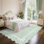 GarveeHome Scalloped Bow Rug 5x7 Washable Rugs - Image 2