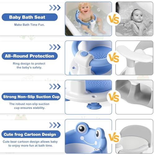 Baby Bath Seat for Babies 6 Months & up Non-Slip Toddler Bath Seats for Sitting - Image 3