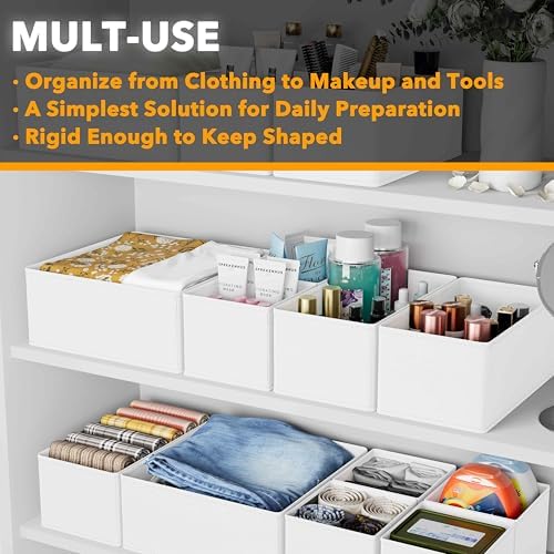 SpaceAid Drawer Organizer Clothes, 12 Pack Dresser Organizer Bins - Image 4