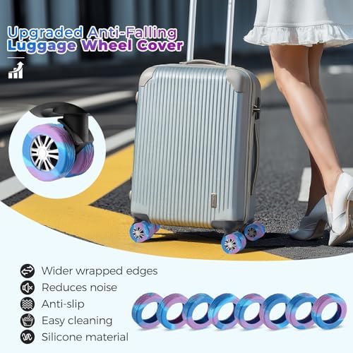 8Pcs Luggage Wheel Covers, Travel Accessories - Image 2