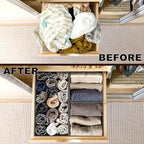 Simple Houseware Foldable Drawer Organizer Bin, Dark Gray - Image 3