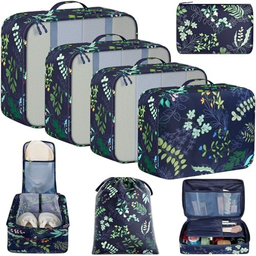 BAGAIL 8 Set Packing Cubes Luggage Packing Organizers by BAGAIL