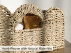 StorageWorks Scalloped Wicker Basket, Hand-woven Rattan Baskets - Image 4
