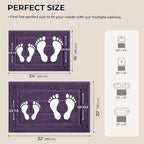 GRANNY SAYS Purple Bathroom Rugs Set 2 Piece, Non Slip Bath Mats - Image 2