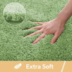 Polyester Bathroom Rug 24"x40" Hunter Green, Non-Slip Soft Bath Mat - Image 3