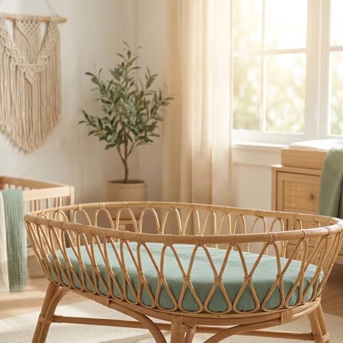 100% Muslin Baby Bassinet Sheets - Image 6