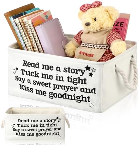 Marsui 1 Pcs Read Me a Story Book Storage Basket, Tuck Me in Tight by Marsui