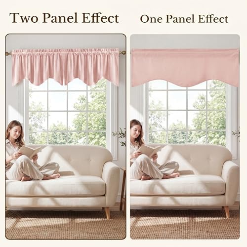 StangH Pink Spring Decor Velvet Window Valance 52x18 Inch, 1 Panel - Image 7