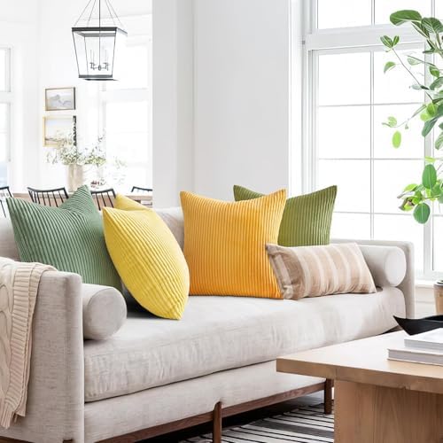 Topfinel 24x24 Decorative Large Throw Pillows Covers Set of 4, Couch Sofa - Image 5