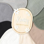 Konssy 8-Pack Muslin Baby Bibs, Adjustable Fit - Image 5