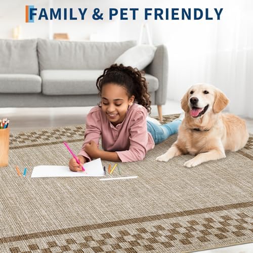 GarveeHome Small Bedroom Area Rug 3x5 Checkered Area Rug - Image 4