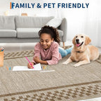 GarveeHome Area Rug 9x12 Living Room Rug Washable Checkered Area Rugs - Image 3
