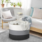 MEGASKET Extra Large Cotton Rope Basket, 22” X 22” X 14” Blanket Storage - Image 3