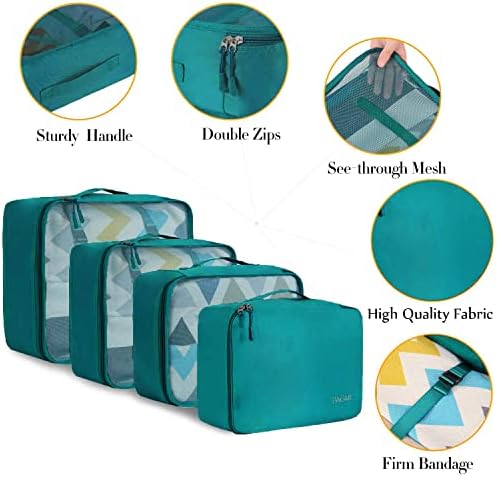BAGAIL 8 Set Packing Cubes Luggage Packing Organizers - Image 4