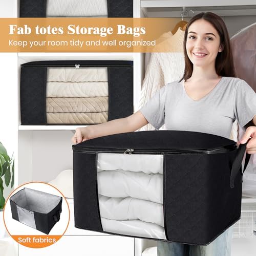 Fab totes 6 Pack Storage Bags for Clothes Blanket Storage Bins - Image 5