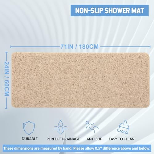 Hargiis Non-Slip Bathtub Mat, Anti Slip Shower Mat, Fast Drying Bathtub Mats - Image 2