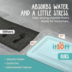 ITSOFT Memory Foam Bath Mat 31x20, Non Slip, Machine Washable, Quick Dry & - Image 3