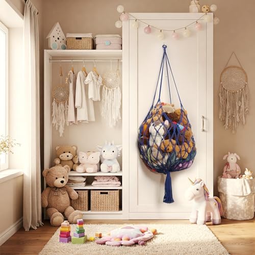 Stuffed Animal Storage Hammock Corner Hanging Net Stuffy Animal Hammock Macrame - Image 7