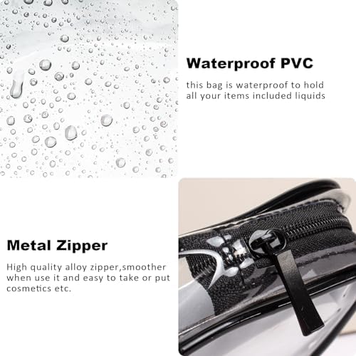 LETGO Clear Makeup Bag, Portable Travel Toiletry Bags - Image 6